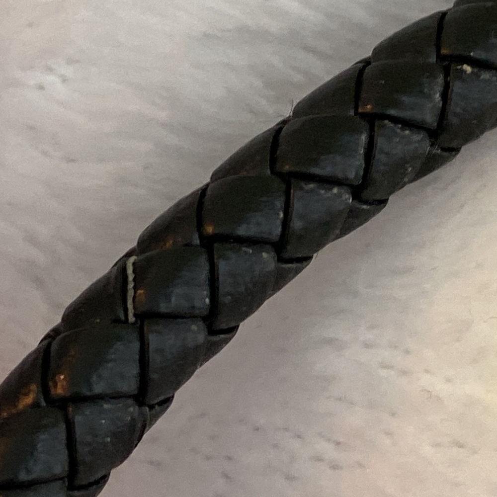 Leather turquoise choker necklace - Picture 6 of 7